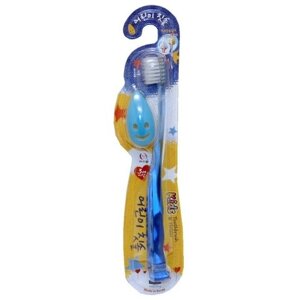 Misorang toothbrush детская зубная щетка с колпачком и держателем-присоской, средняя жесткость