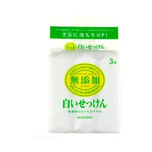 Miyoshi Мыло Additive Free Soap Bar на основе натуральных компонентов, 3 уп., 3 шт., 108 г