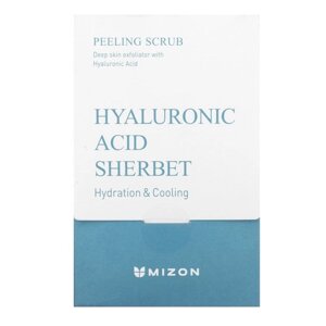 MIZON hyaluronic sherbet peeling SCRUB освежающий пилинг-скраб с гиалуроновой кислотой 40*5г