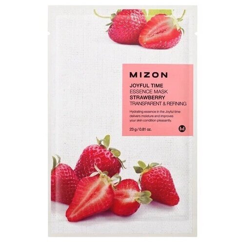 MIZON Тканевая маска для лица с экстрактом клубники, 25 мл MIZON Joyful Time Essence Mask Strawberry