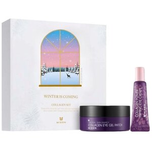 MIZON WINTER IS COMING COLLAGEN SET Набор: Коллагеновый крем для глаз, Патчи под глаза гидрогелевые с коллагеном