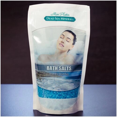 Mon Platin Натуральная Соль Мертвого моря с ароматическими маслами (голубая) 500 г. Mon Platin