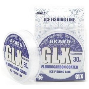 Монофильная леска AKARA GLX ICE Clear d=0.12 мм, 30 м, 1.9 кг, бесцветный, 1 шт.