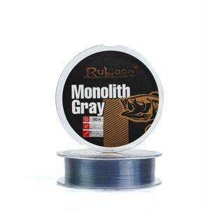 Монофильная леска для рыбалки RUBICON Monolith Gray 150 м 0,40 мм