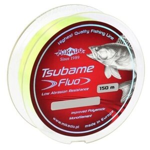 Монофильная леска MIKADO Tsubame Fluo d=0.28 мм, 150 м, 9.8 кг, зеленый, 1 шт.