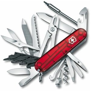 Мультитул брелок VICTORINOX CyberTool 41 полупрозрачный красный