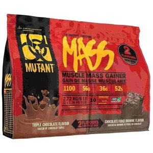 Mutant Mass 6 lb Тройной шоколад & Брауни с шоколадной помадкой