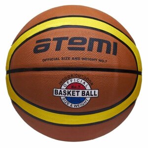 Мяч баскетбольный Atemi, р. 7, резина, 12 панелей, BB16,00-00008090