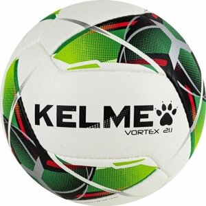 Мяч футбольный Kelme Vortex 21.1, 8101QU5003-423, р. 5, 10 панелей, ПУ, ручная сшивка, бело-мультиколор