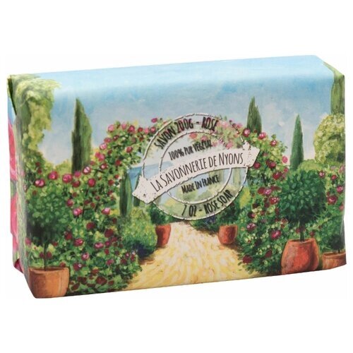 Мыло La Savonnerie de Nyons розовый сад в бумажной упаковке 200гр.