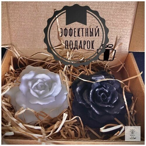 Мыло ручной работы 2 розы в коробке/Подарок