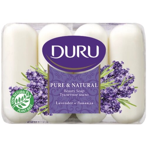Мыло туалетное Duru Pure & Natural Лаванда 1 блок