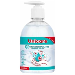 Мыло жидкое UNICARE антибактериальное 500мл, с дозатором 2 шт.