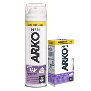 Набор Arko Men Для чувствительной кожи (пена для бритья + крем после бритья) без упаковки