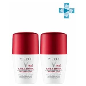 Набор Clinical Control Vichy/Виши: Дезодорант шариковый 96ч 50мл скидка -50% на второй 2шт