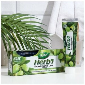 Набор Dabur Herb'l Olive зубная паста, 190 г + зубная щётка