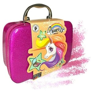 Набор детской косметики в чемоданчике / Декоративная косметика для девочек Пони/Единорожка подарочный набор Розовый