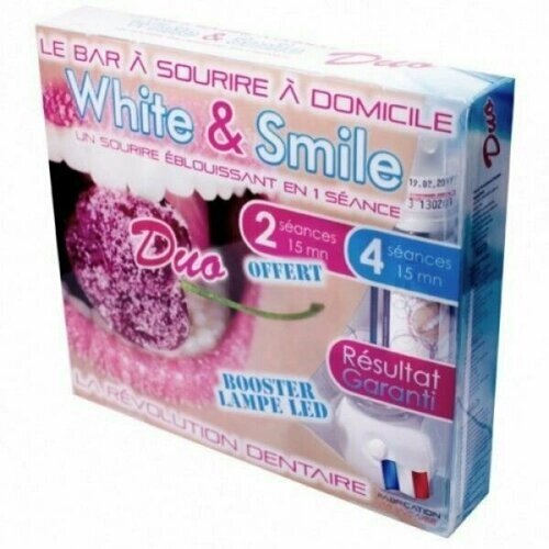 Набор для отбеливания зубов для двоих WHITE AND SMILE DUO со светодиодной лампой