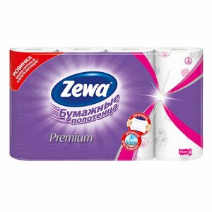 Набор из 3 штук Бумажные полотенца ZEWA 4шт Premium Decor5