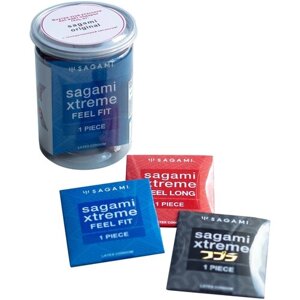 Набор латексных презервативов Sagami Xtreme SET 7 шт. Подарок