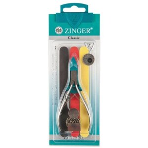 Набор маникюрных инструментов Zinger Sis-218-1 D (B188 D SH+пилки MEL 3шт)
