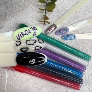Набор маркеров для стемпинга (6 шт), для дизайна ногтей