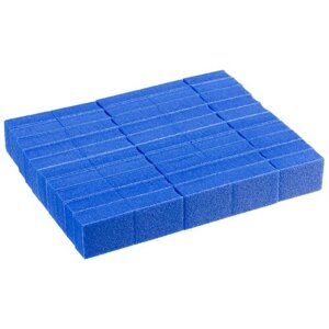 Набор мини-бафов двухсторонних шлифовальных, 50шт (03 Синие)
