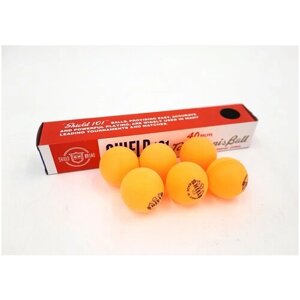 Набор мячей для настольного тенниса, пинг-понга 6 шт, оранжевые