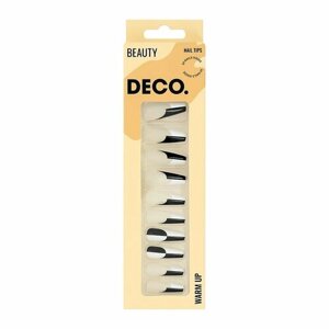 Набор накладных ногтей с клеевыми стикерами `DECO. WARM UP black and white (24 шт + клеевые стикеры 24 шт)
