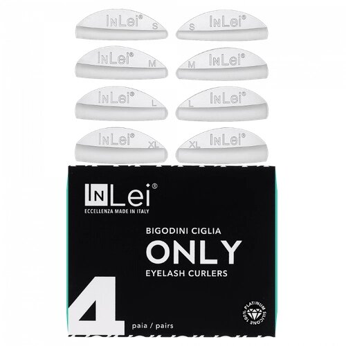 Набор силиконовых бигудей для завивки ресниц Mix (S, M, L, XL) InLei