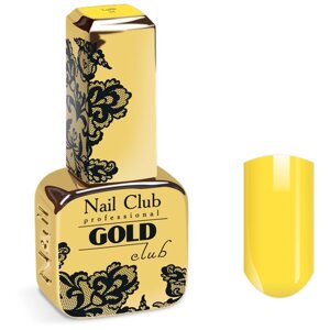 Nail Club professional Эмалевый гель-лак для ногтей с липким слоем GOLD CLUB 34 Lutik, 13 мл.