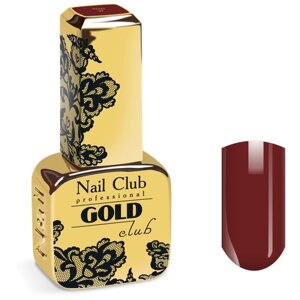 Nail Club professional Эмалевый гель-лак для ногтей с липким слоем GOLD CLUB 37 Wine ,13 мл.