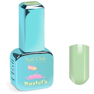 Nail Club professional Эмалевый гель-лак для ногтей с липким слоем PASTEL'S 1002 Menthol, 13 мл.