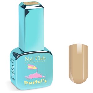 Nail Club professional Эмалевый гель-лак для ногтей с липким слоем PASTEL'S 1009 Coffee Latte, 13 мл.