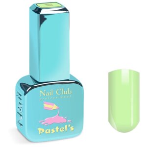 Nail Club professional Эмалевый гель-лак для ногтей с липким слоем PASTEL'S 1028 Olive, 13 мл.
