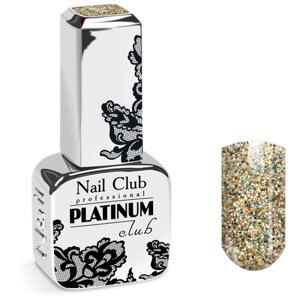 Nail Club professional Эмалевый гель-лак для ногтей с липким слоем PLATINUM CLUB 125 Pixel, 13 мл.