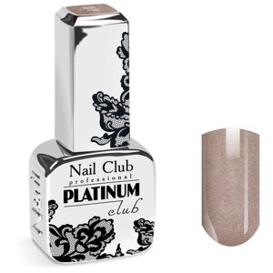 Nail Club professional Эмалевый гель-лак для ногтей с липким слоем PLATINUM CLUB 130 Silk, 13 мл.