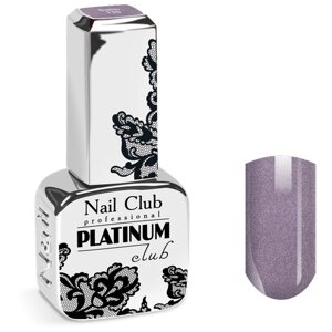 Nail Club professional Эмалевый гель-лак для ногтей с липким слоем PLATINUM CLUB 135 Satin, 13 мл.