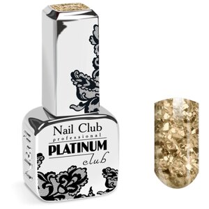 Nail Club professional Эмалевый гель-лак для ногтей с липким слоем PLATINUM CLUB 148 Gold Antic, 13 мл.
