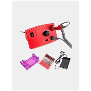 Nail Drill Аппарат для маникюра и педикюра Nail Drill MK-205 (35000) Red)+6 фрез в комплекте