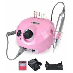 Nail Drill, Аппарат для маникюра и педикюра ZS-601, 45000 об/мин, 65 Вт, розовый