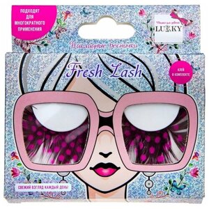 Накладные Ресницы Lukky (LUCKY) Fresh Lash перьевые розовый горох