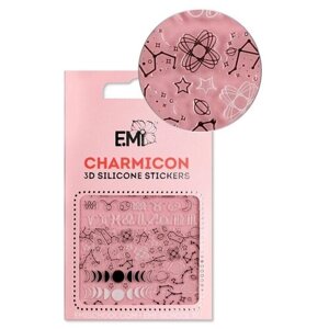 Наклейки E. Mi Charmicon 3D созвездия зодиака №126 черный/белый