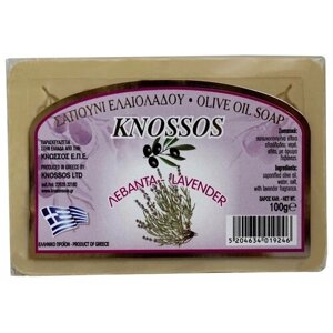 Натуральное оливковое мыло лаванда Knossos 100г