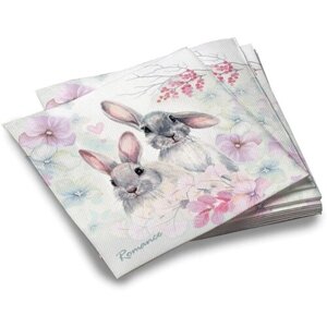 ND PLAY Салфетки бумажные трёхслойные «Кролики»пастель), 33 33 см, 20 штук
