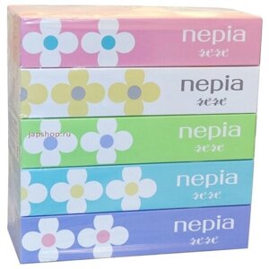 NEPIA nepi nepi mate - Бумажные двухслойные салфетки 150шт. спайка 5 пачек
