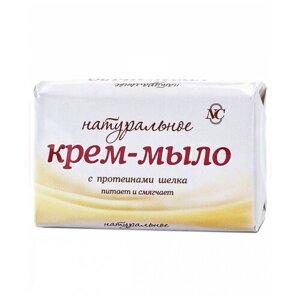 Невская Косметика Крем-мыло Натуральное с протеинами шелка, 4 шт., 400 мл, 100 г