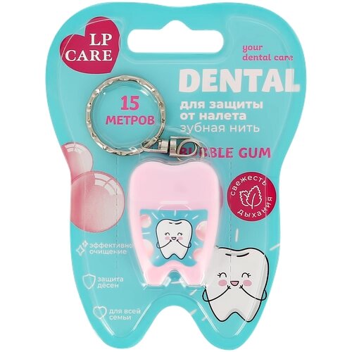 Нить зубная LP CARE dental bubble GUM 15 м
