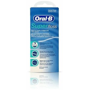 Нить зубная Oral-b Superfloss 50 шт