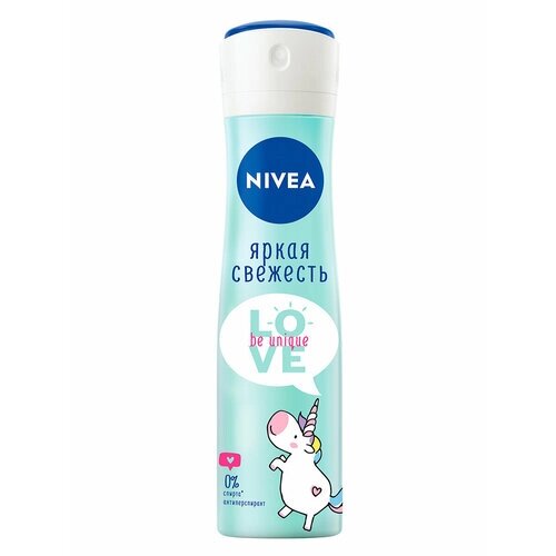 Nivea Антиперспирант Love Be Unique Яркая свежесть, спрей, 150 мл, 139 г, 1 шт.